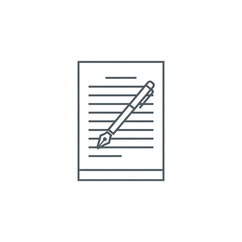 Contract drafting icon